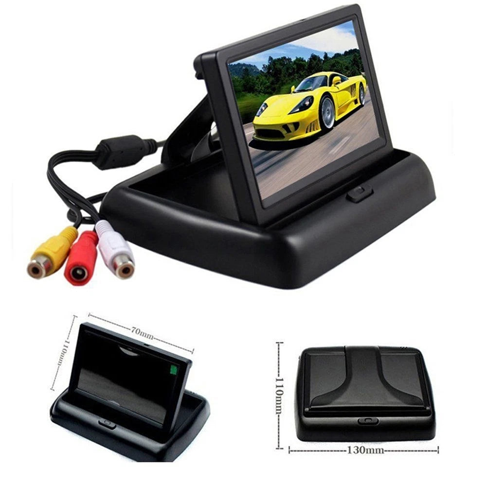 4 3 Inch Folding LCD Monitor for Car Rear View Display with HD Color Screen