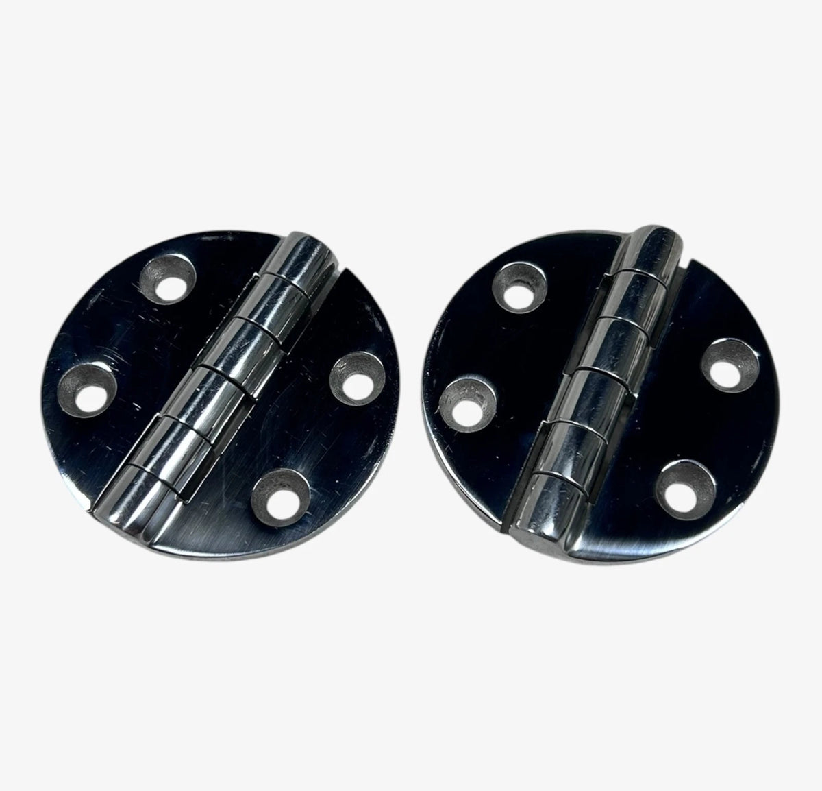 GEMLUX Marine Grade Stainless Steel Round Hing Set 2.5'' X 2.5''