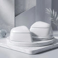 Pair of Gray ABS Rearview Mirror Housing Covers for Tesla Model Y 2025 2026