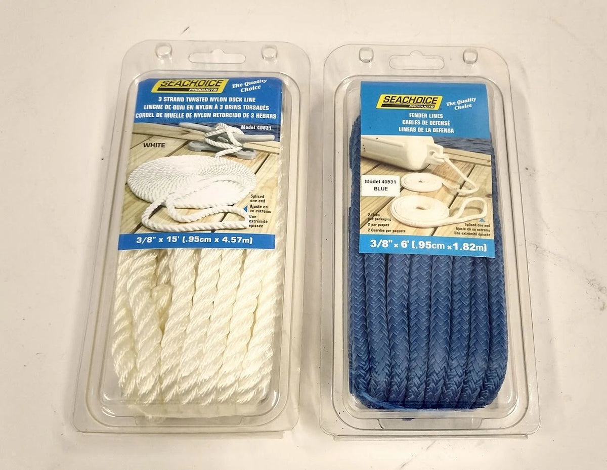 SeaChoice - Fender Line + 3 Strand Twisted Nylon Dock Line