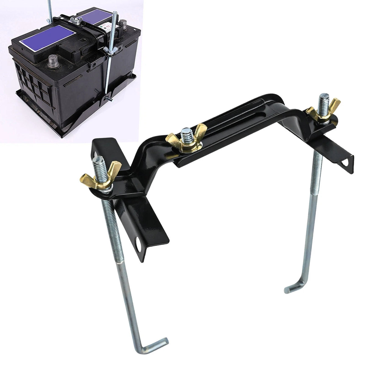 Adjustable Hold Down Bracket for Secure Car Batteries in Various Models