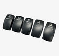 Boat Rocker Switch Cover Replacement, Multi-Function Marine Application - 5 Pack