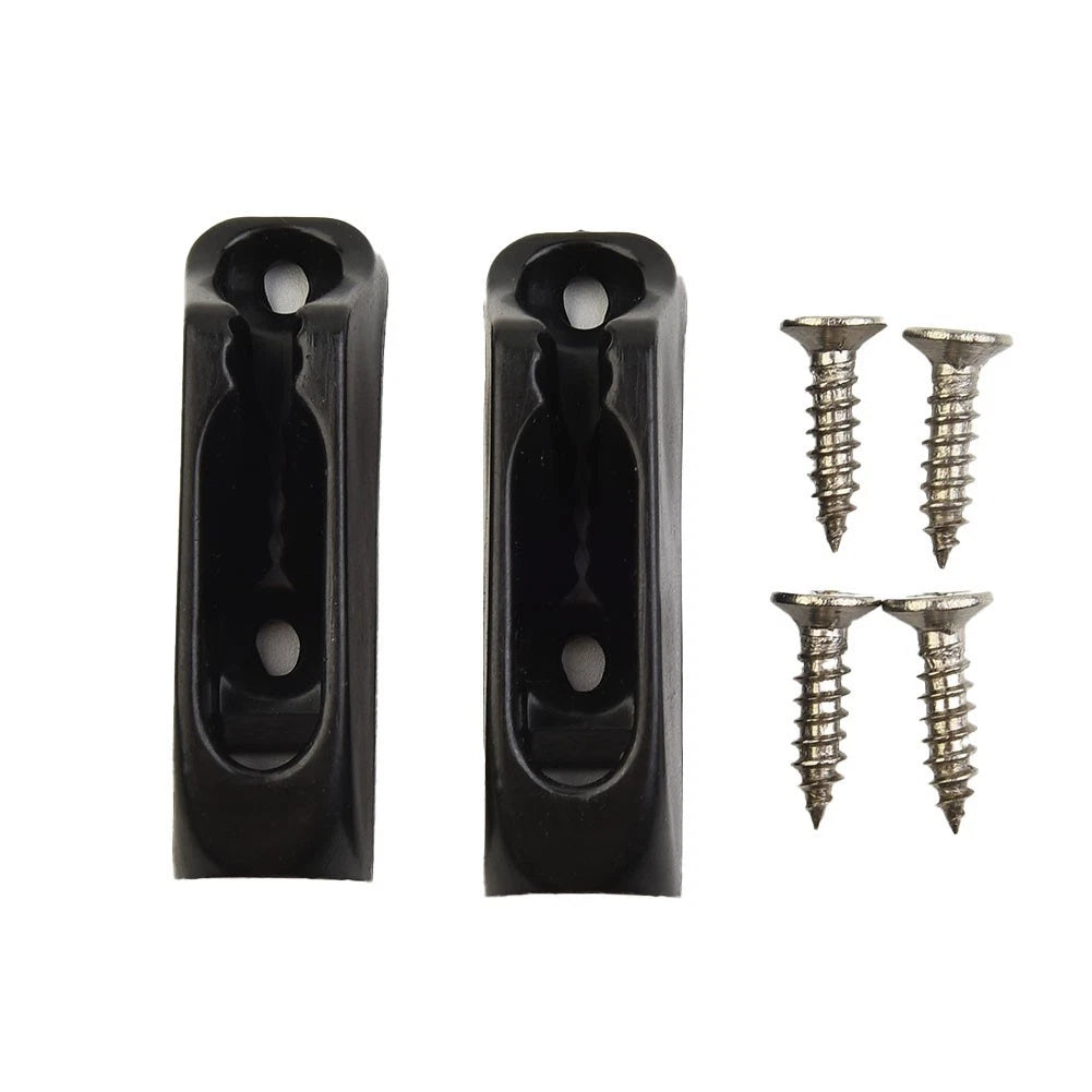 2*-Boat Black Nylon Self-lock Rope Clam Cleat Cord Lock For-Marine Accessories