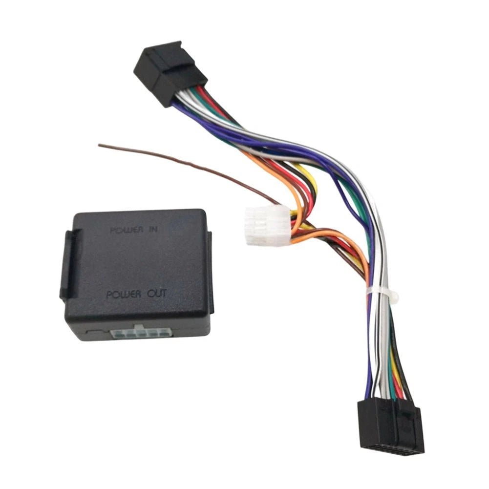 Black 24V to 12V Vehicle Harness Converter 16-Pin for Car and Truck Use