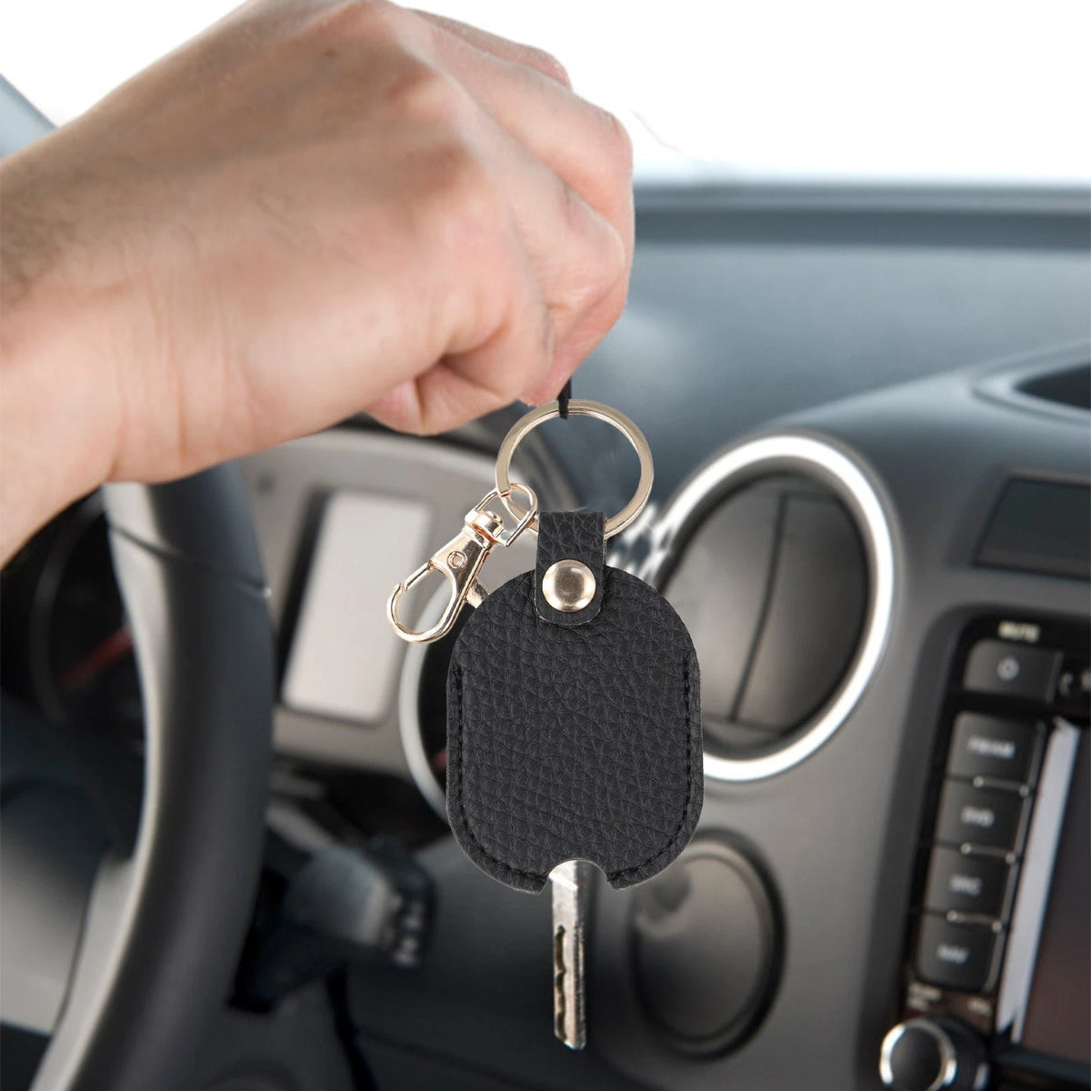 Trendy Black and Pink Keychain Set Designed to Protect Your Keys From Damage