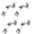4x Clips Air Filter Easy to Install Intake Steel Card Shrapnel Metal Silver