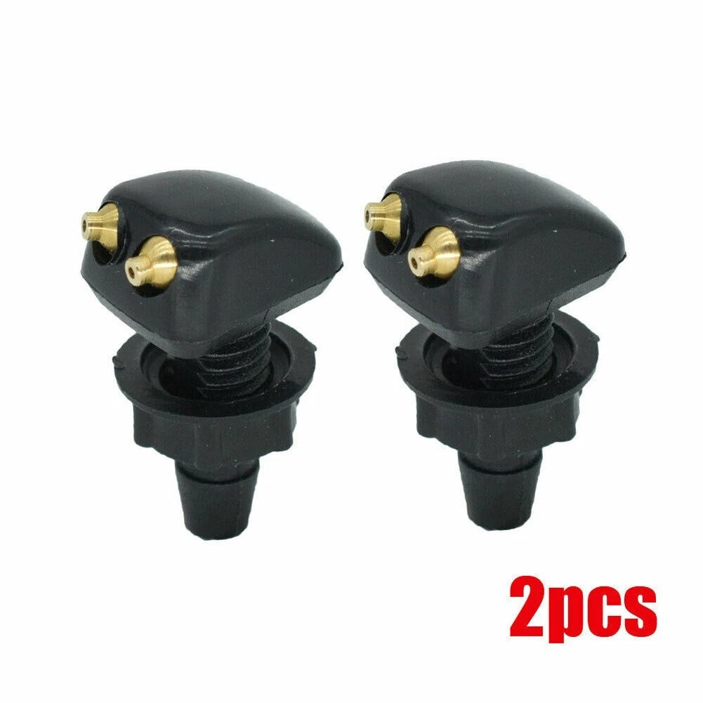 A Pair Dual Holes Adjustable Car Windshield Washer Nozzles Wiper Water Spray Jet