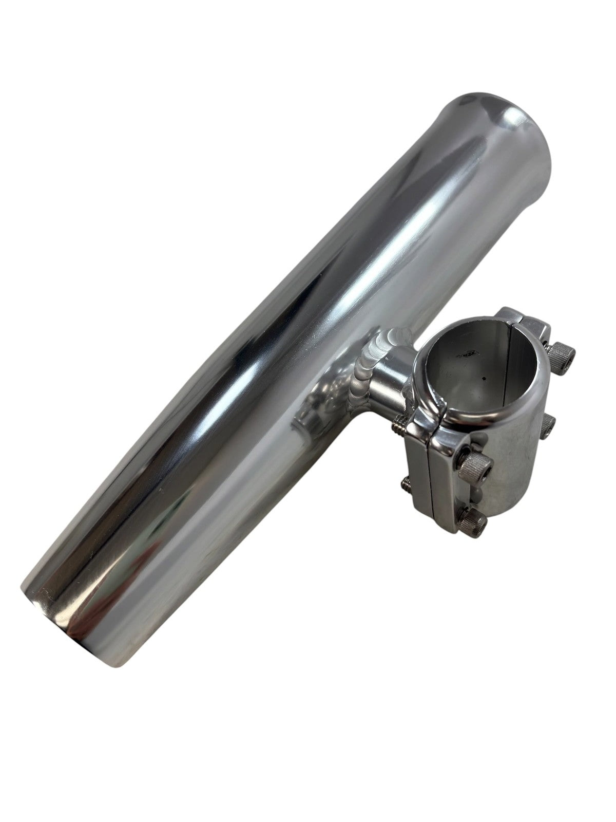 Tigress Silver Aluminum Rod Holder for 1 1/4in OD Pipe Horizontal Mount