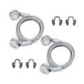2PCS Hood Cable Stainless Steel Silver for Peterbilt 389 388 384 for Dusledel