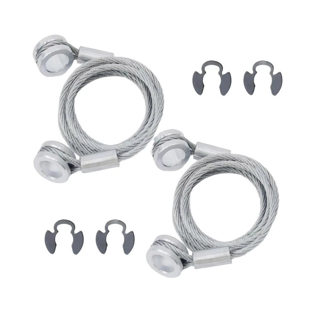 2PCS Hood Cable Stainless Steel Silver for Peterbilt 389 388 384 for Dusledel