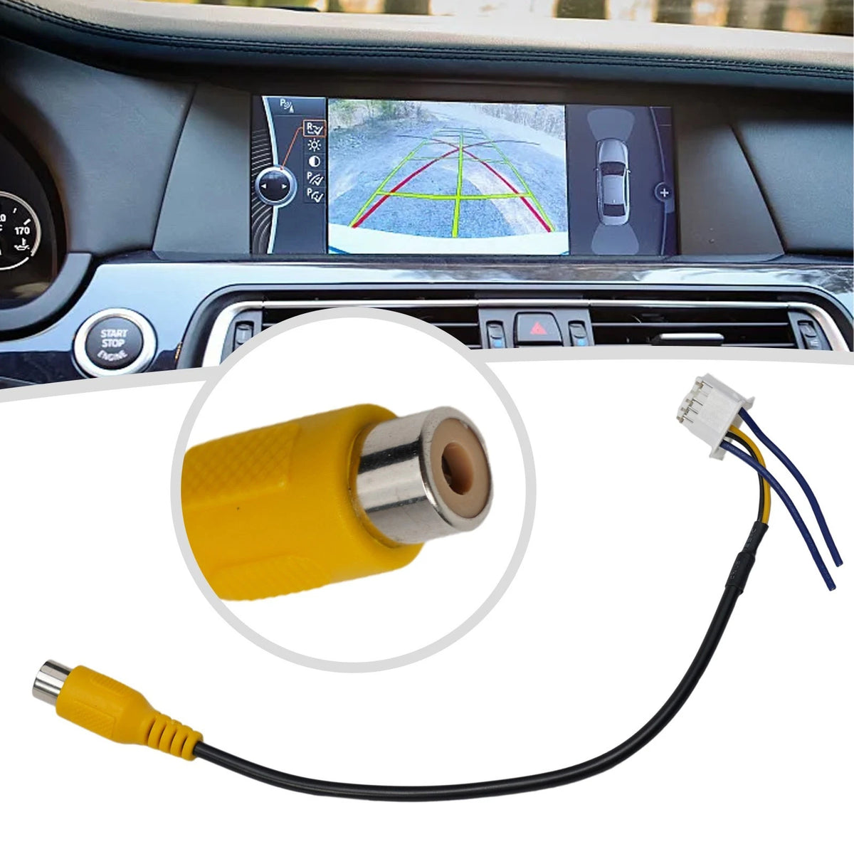 ABS Material 10 Pin Camera Wiring Connector Video Input Cable Adapter