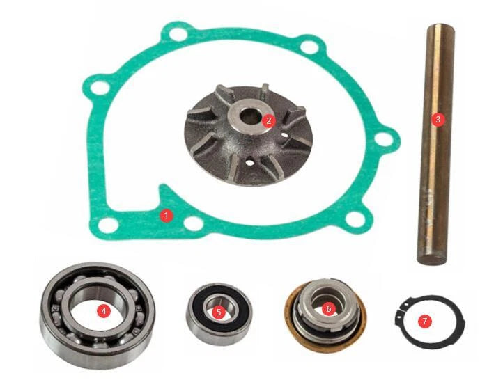 Circulation Pump Repair Kit Replaces 876794 Volvo Penta AD41 AQAD40 AQAD41 D41