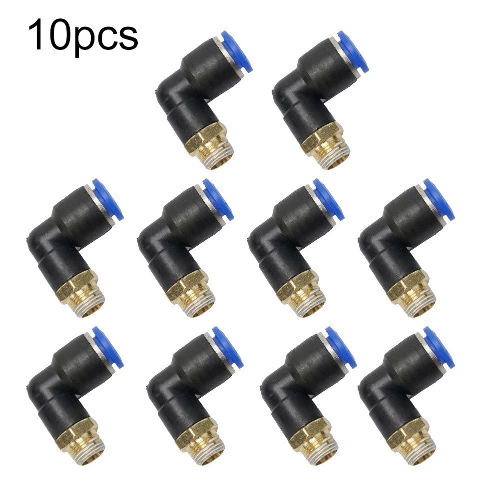 10 Pcs Elbow Fitting For-Coats Air Valve Tire Changer Machine-Connec Tor 9.5mm