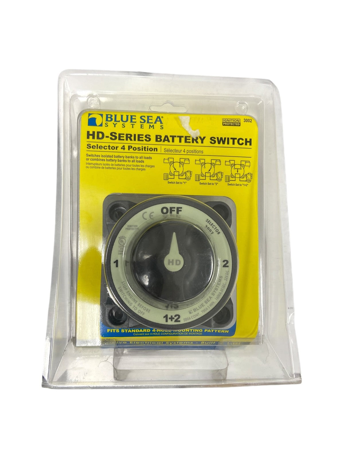 Blue Sea 3002, HD Series Battery Switch, Selector 4 Positions, OEM