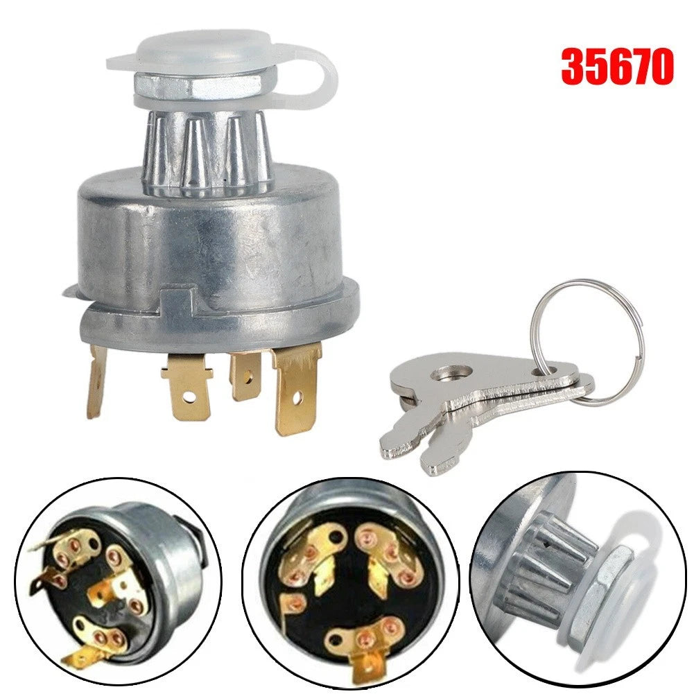 Switch Tractor Ignition Switch 12V/24V 150g 2pcs Accessories Durability