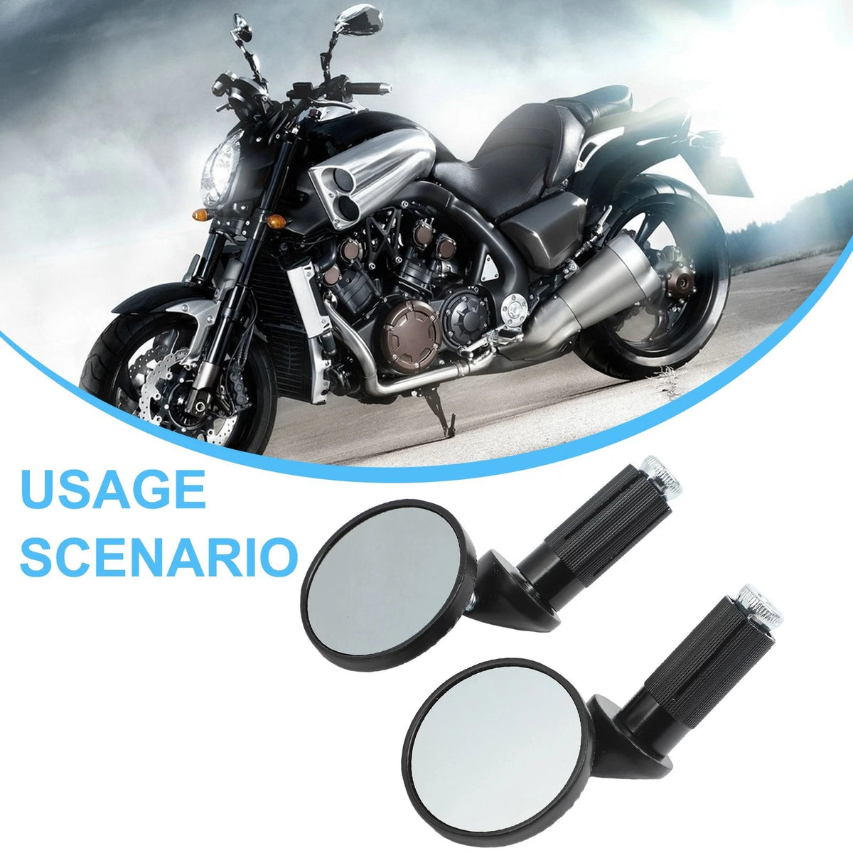 Adjustable Mirrors Handlebar Mirrors High-Definitio N Lenses Optimized Visibility