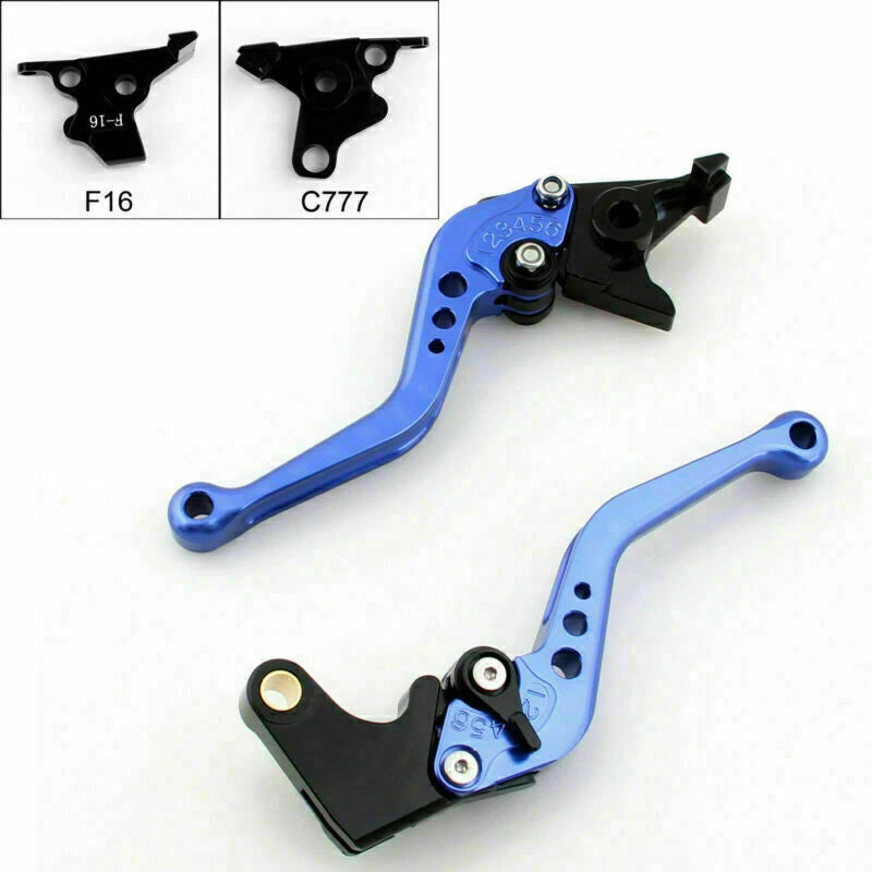 Short Brake Clutch Levers for Yamaha FJR XJR 1300 (2004–2013) SUPERTENERE (2012–2014) Blue