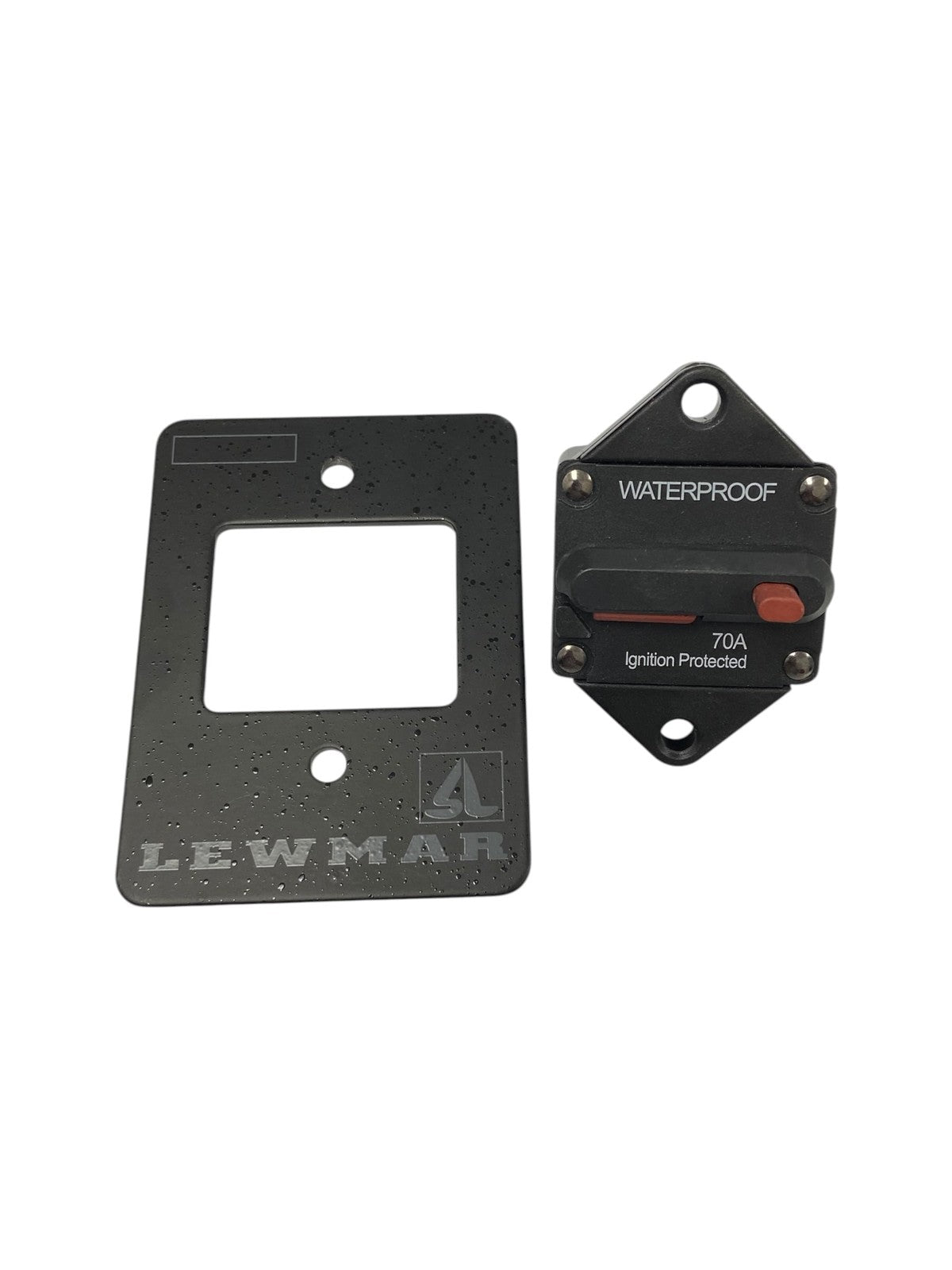 Lewmar 68000240, Circuit Breaker 70A with Panel 4x3" OEM