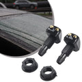2Pcs Car Dual Holes Windshield Washer Nozzle/Wiper Water Spray Jet Parts Set