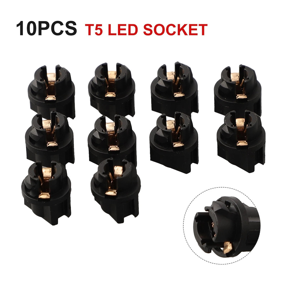 Bulb Holders Light Holder Black Cluster for T5 for Interior Light Lamp Holder