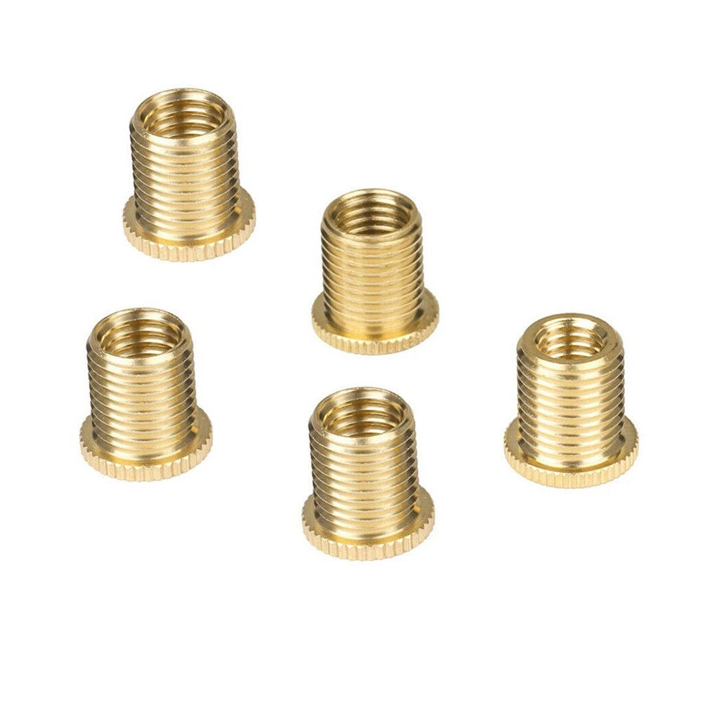 Gold 5Pc Gear Shift Knob Thread Adapter Nut Insert Kit for M12x1 25 Shift Knob