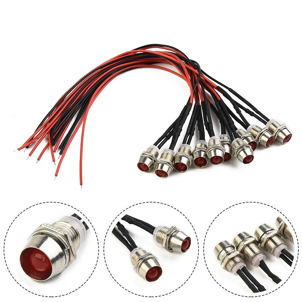 Light Bulb LED Indicator Delicate Small 12V Waterproof Car DC 12V Warn Light