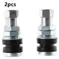 2xCar Tubeless Vacuum Tire Valve Stems Dust Silver Tire Valve Short Stems