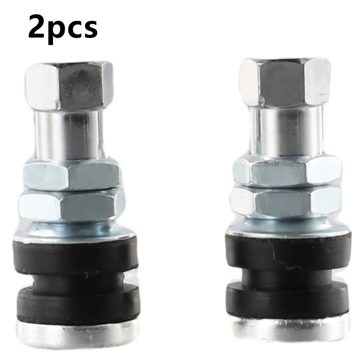 2xCar Tubeless Vacuum Tire Valve Stems Dust Silver Tire Valve Short Stems