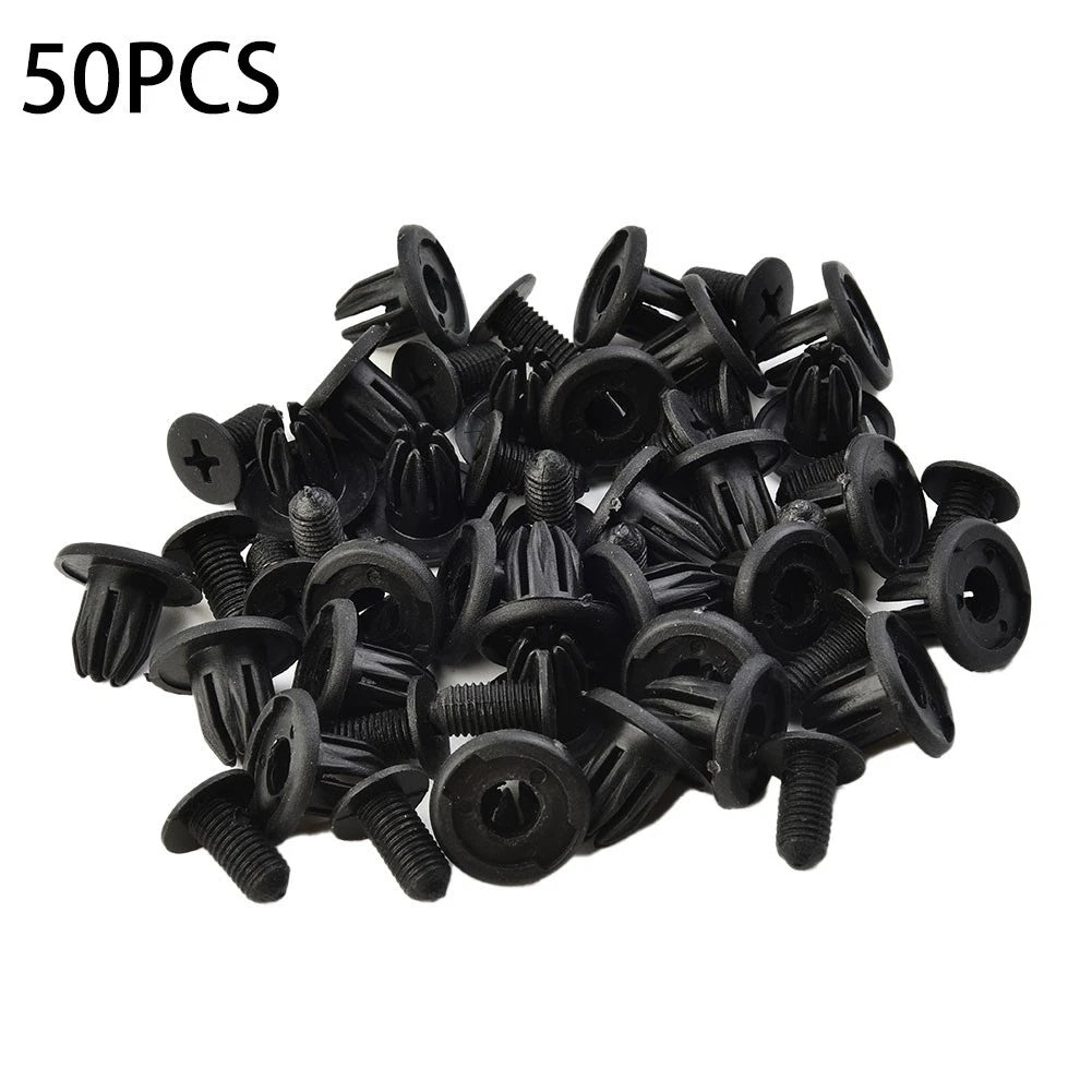 50pc Car Push Retainer Pin Rivet Trim Clip Panel Moulding Assortment 10mm Hole