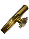 Tigress Gold Stainless Steel Rod Holder for 1 1/4 in OD Pipe Fixed Angled Mount