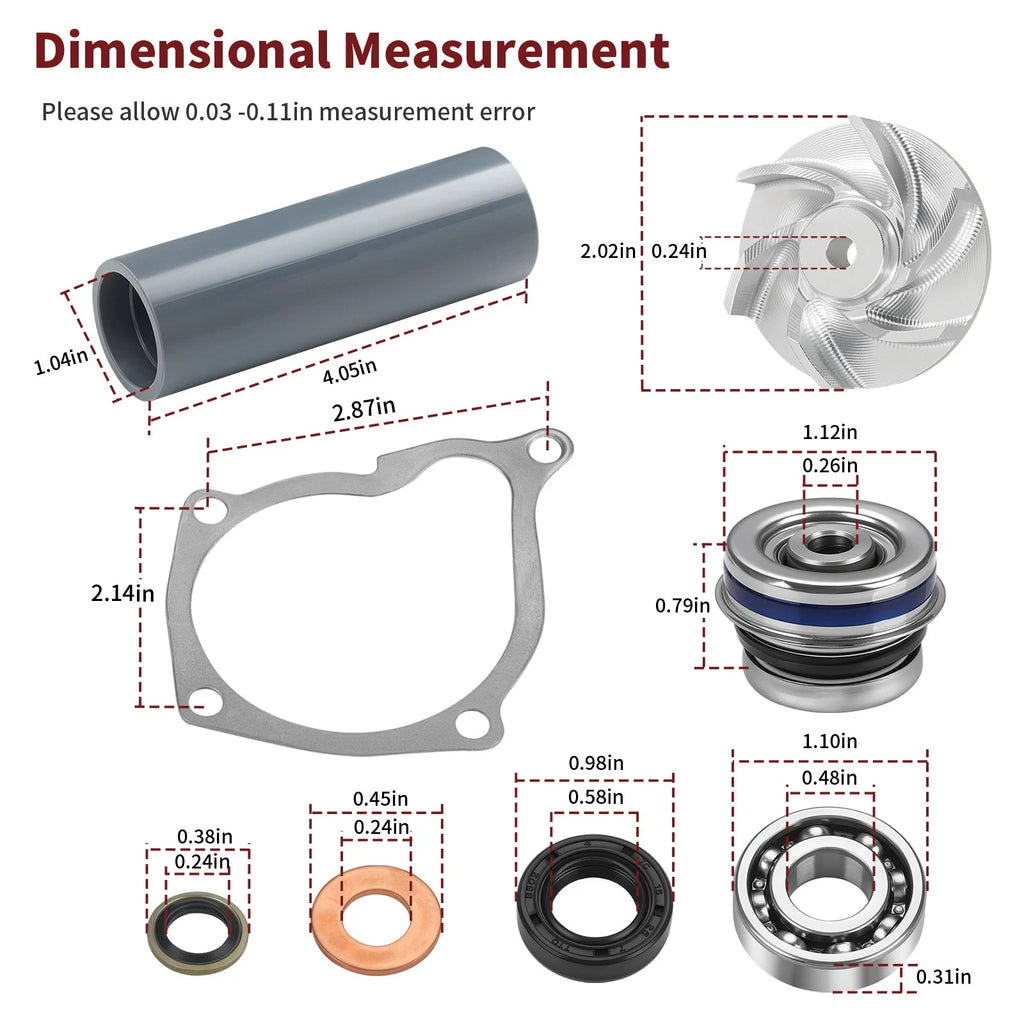 Water Pump Seal Rebuild Kit with Impeller Driver for Polaris Sportsman 500 (1996–2013)