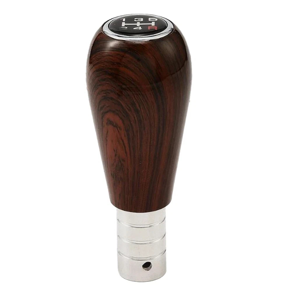 Classic Style Gear Shifter Knob in Brown Wood Grain for Cars and Trucks
