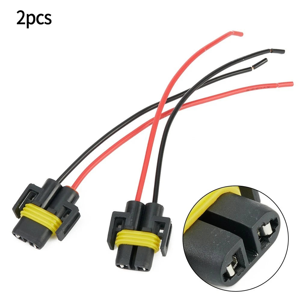 Heavy Duty H11 H8 Female Connector Wiring Adapter for Fog Light Set of for 2