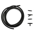 2m BLACK RUBBER Windscreen Wiper Washer Jet Pumps Tube Pipe Hose Washer Nozzles