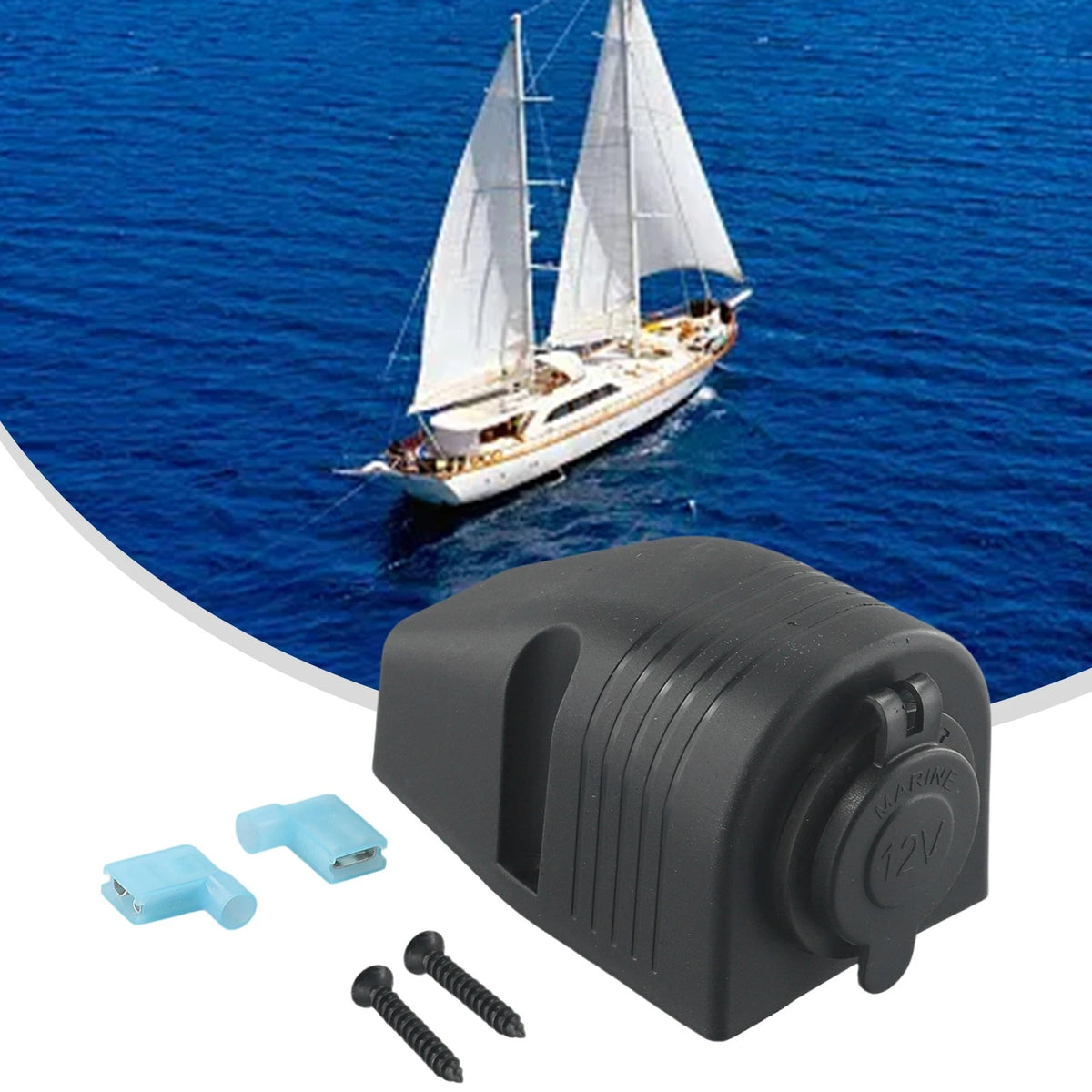Vehicle Car Boat 12V 24V Power Socket Outlet Mount Accessories for Electronics