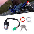 Convenient and Waterproof Motorcycle Ignition Key Switch 6 Wires for 2 Keys