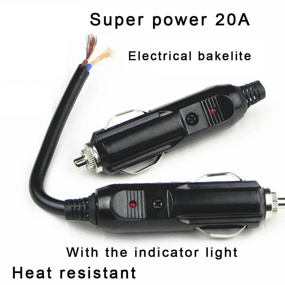 12V Compressor Camping Auto Power Plug-Connector Fused Car/Van Vehicle Motor LED