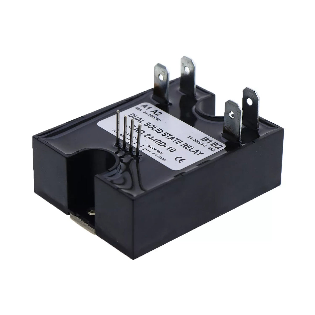 Dual Solid State Relay Input 280VAC 40A D2440D-10 SSR 4-15VDC Random Turn on