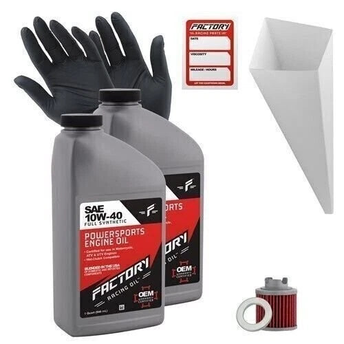 Factory Racing Parts 10W-40 2 Quart Oil Change Kit for Honda ATC125M TRX125A