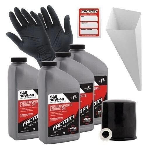 Factory Racing Parts 10W40 4Qt Oil Change Kit for Kawasaki Z800 ZR800