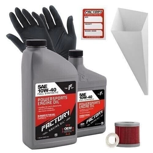 Factory Racing Parts 10W40 1.5Qt Oil Change Kit for Suzuki AN400, LT-Z90