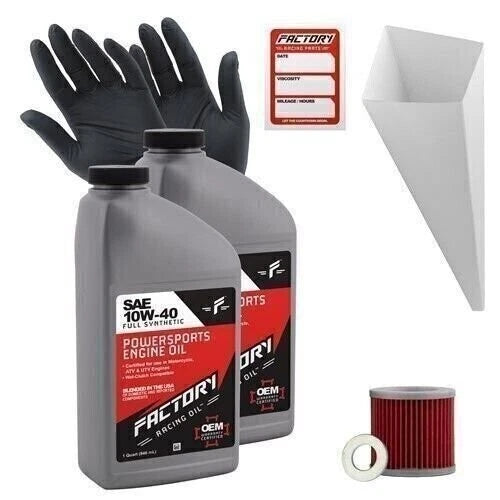 Factory Racing Parts 10W40 2Qt Oil Change Kit for Kawasaki EX305 GPZ305