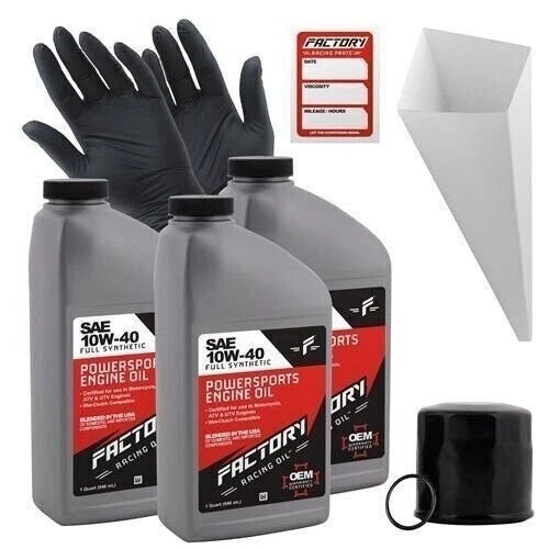 Factory Racing Parts 10W-40 3 Quart Oil Change Kit for Honda FSC600 FSC600A