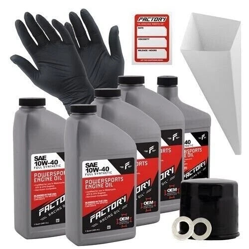 Factory Racing Parts 10W40 4.5Qt Oil Change Kit for Suzuki C90B, VL1500 LC