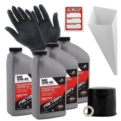 Factory Racing Parts 10W40 4Qt Oil Change Kit for Suzuki GSX650F GSX750 GSF1200