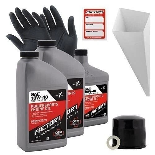 Factory Racing Parts 10W40 2.5Qt Oil Change Kit for Suzuki VS700G 1986