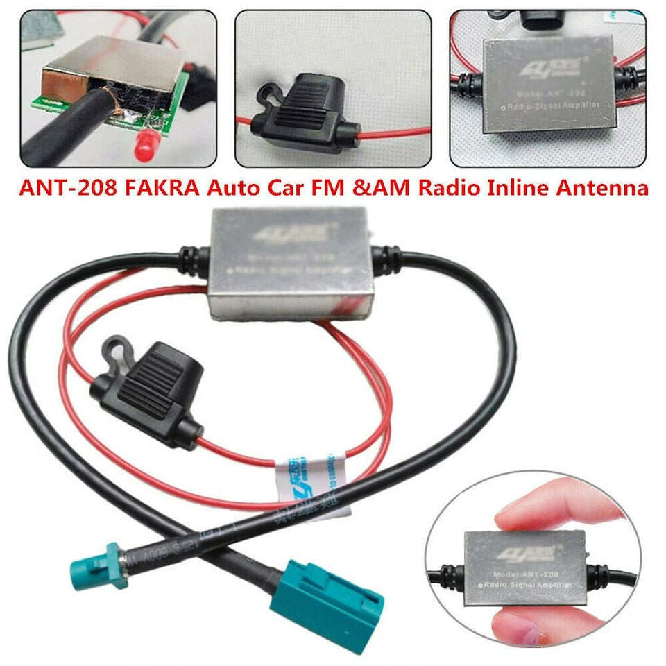 For BOOST FM Signal Quality with Inline for BOOSTer for Car 12V FM&AM