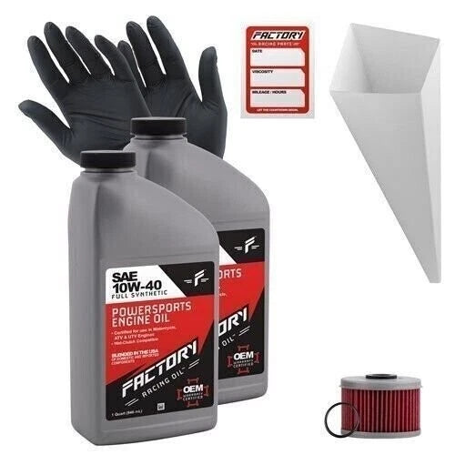 Factory Racing Parts 10W-40 2 Quart Oil Change Kit for Honda TLR250 1985-1987